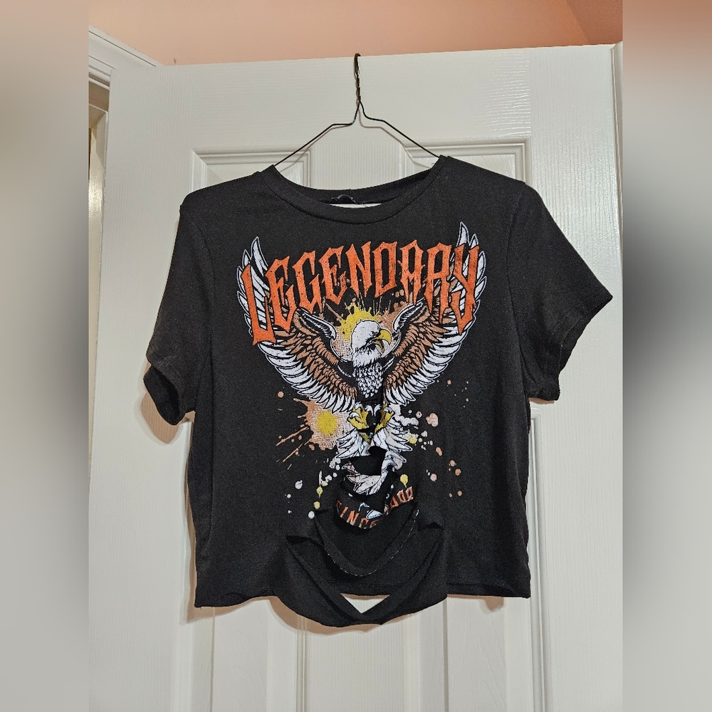 Graphic cropped t-shirt